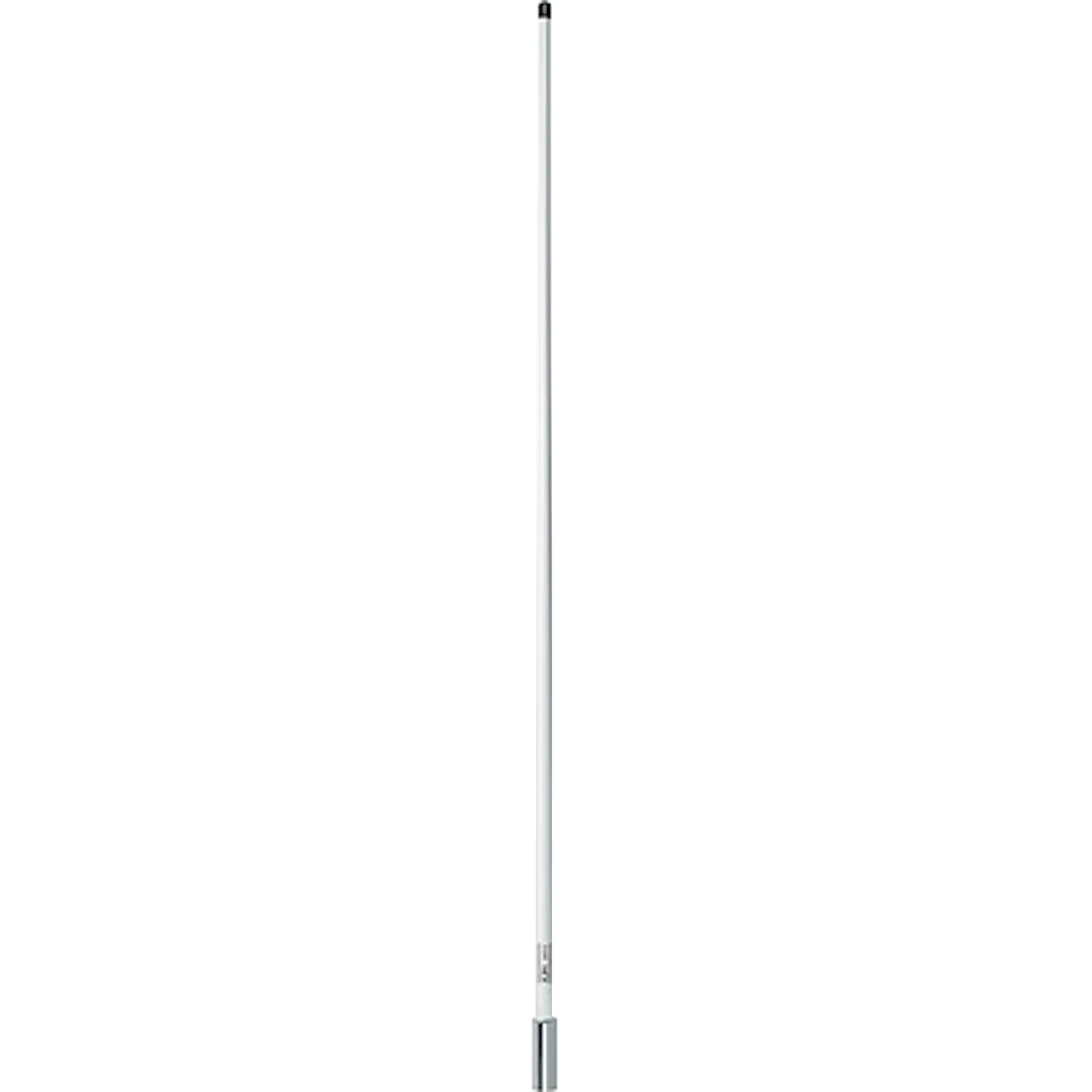 A431-V – KJM VHF Radio Antenna, For Use With VHF Marine Radio Monopole 4 Feet Length 3dB Gain Ratchet Mount White Fib...